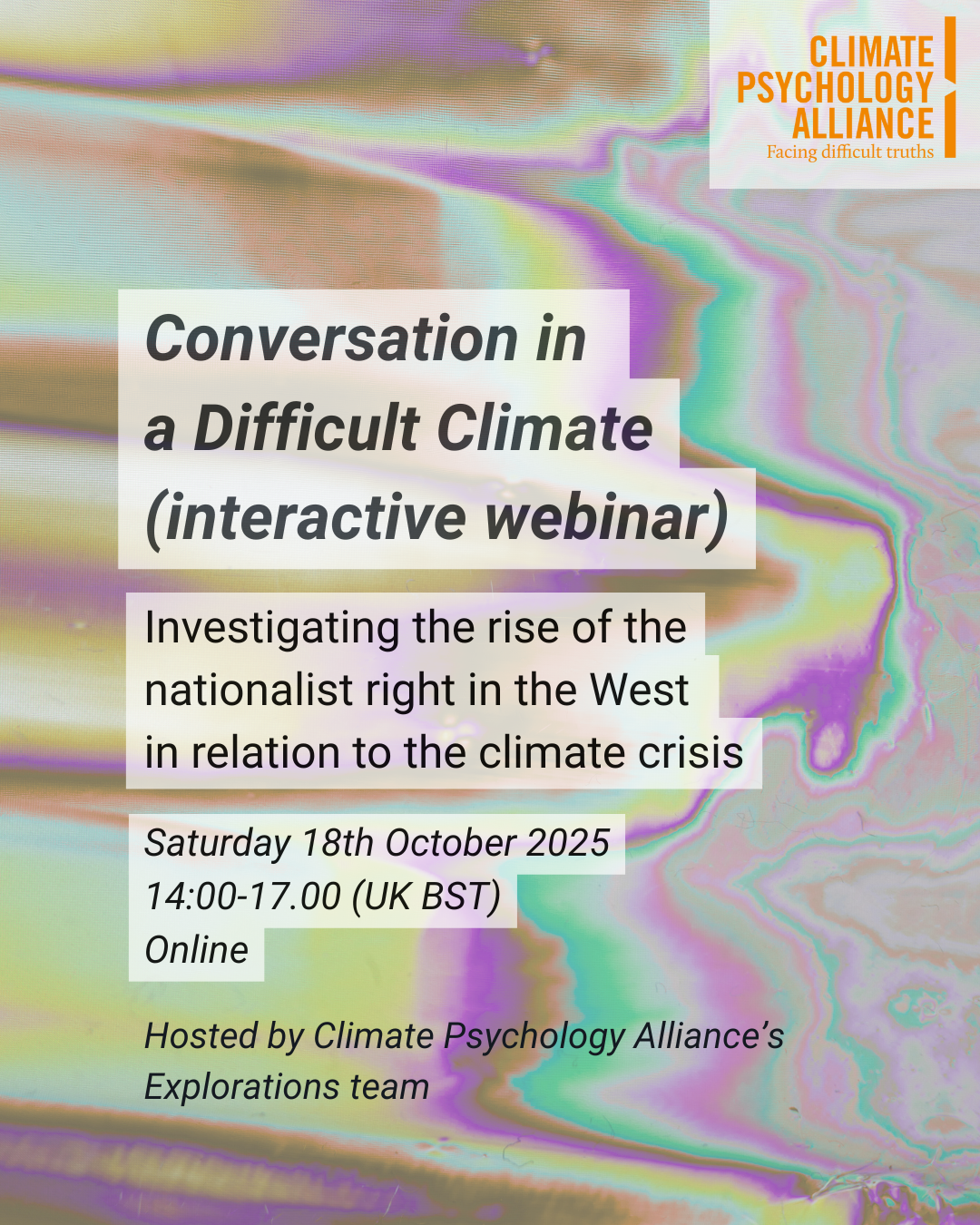 Join an Explorations webinar: Conversation in a Difficult Climate